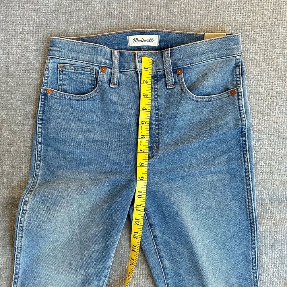 NWT Madewell 10" High-Rise Skinny Jeans Ainsworth Wash Raw Hem Size 27, NC315 - Picture 10 of 11